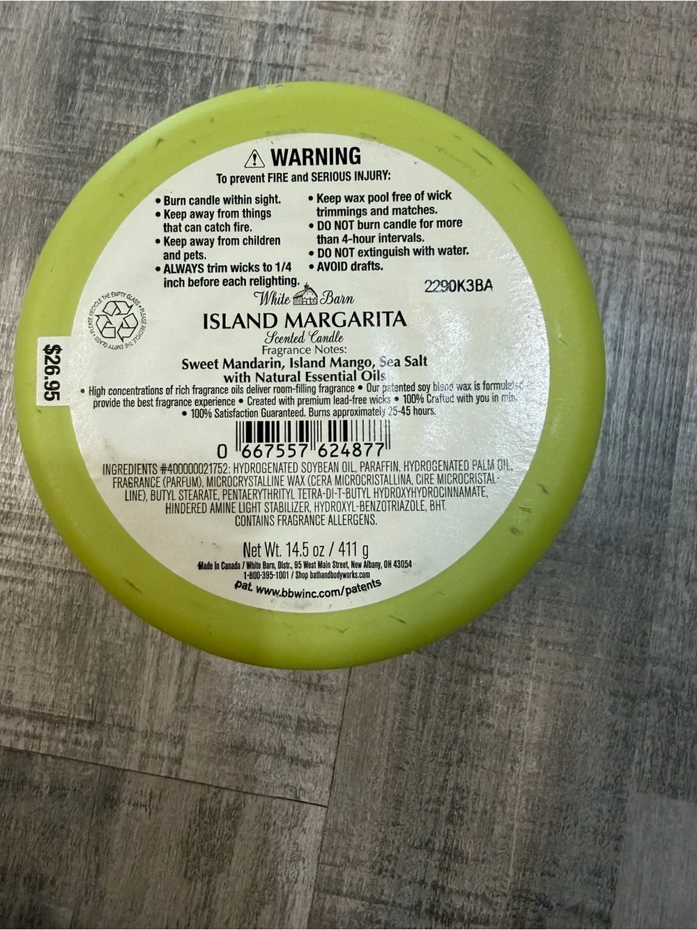 White Barn Bath & Body Works 3-Wick Candle Bundle Island Margarita Citrus Merlot - Picture 5 of 11